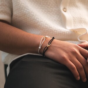 Mens Bracelet - Minimalist Gold Nylon Rope Bracelet For Men