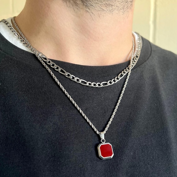 Nuovo Collana IN Pelle Collana Uomo Collana Donna Qualità