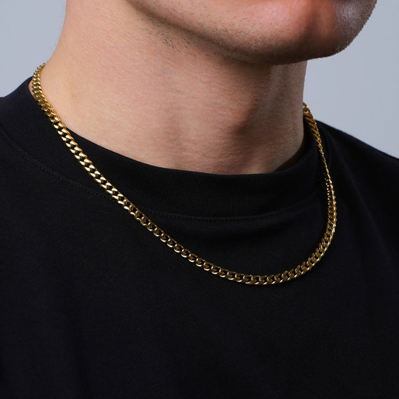 5mm Gold Cuban Link Chain Thick Gold Chain Necklace for Men 18 20 22 24 Mens Gold Chain Mens Necklace by Twistedpendant Etsy Australia