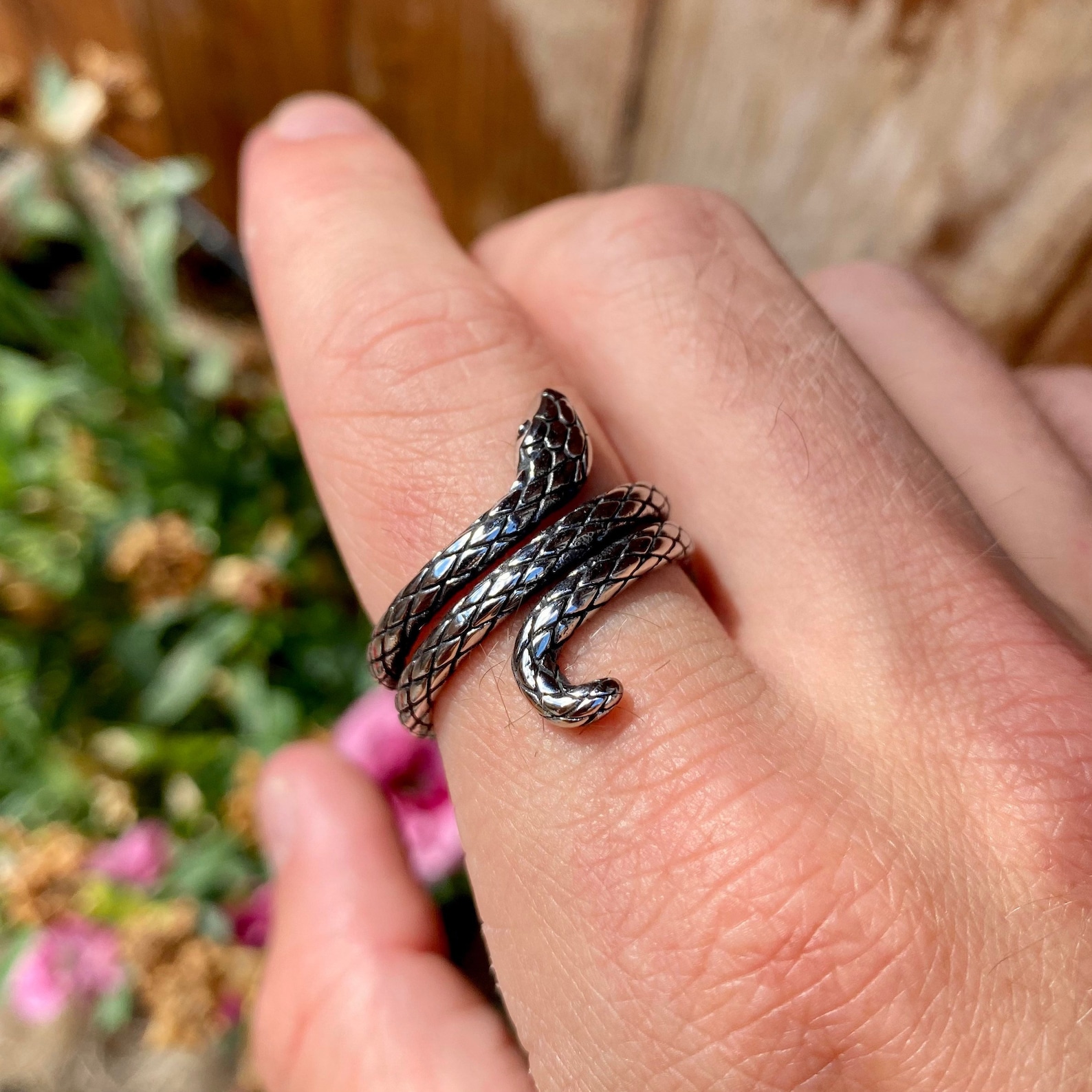 Mens Ring Thin Gold Snake Ring Men 18K Gold Mens Snake Etsy UK