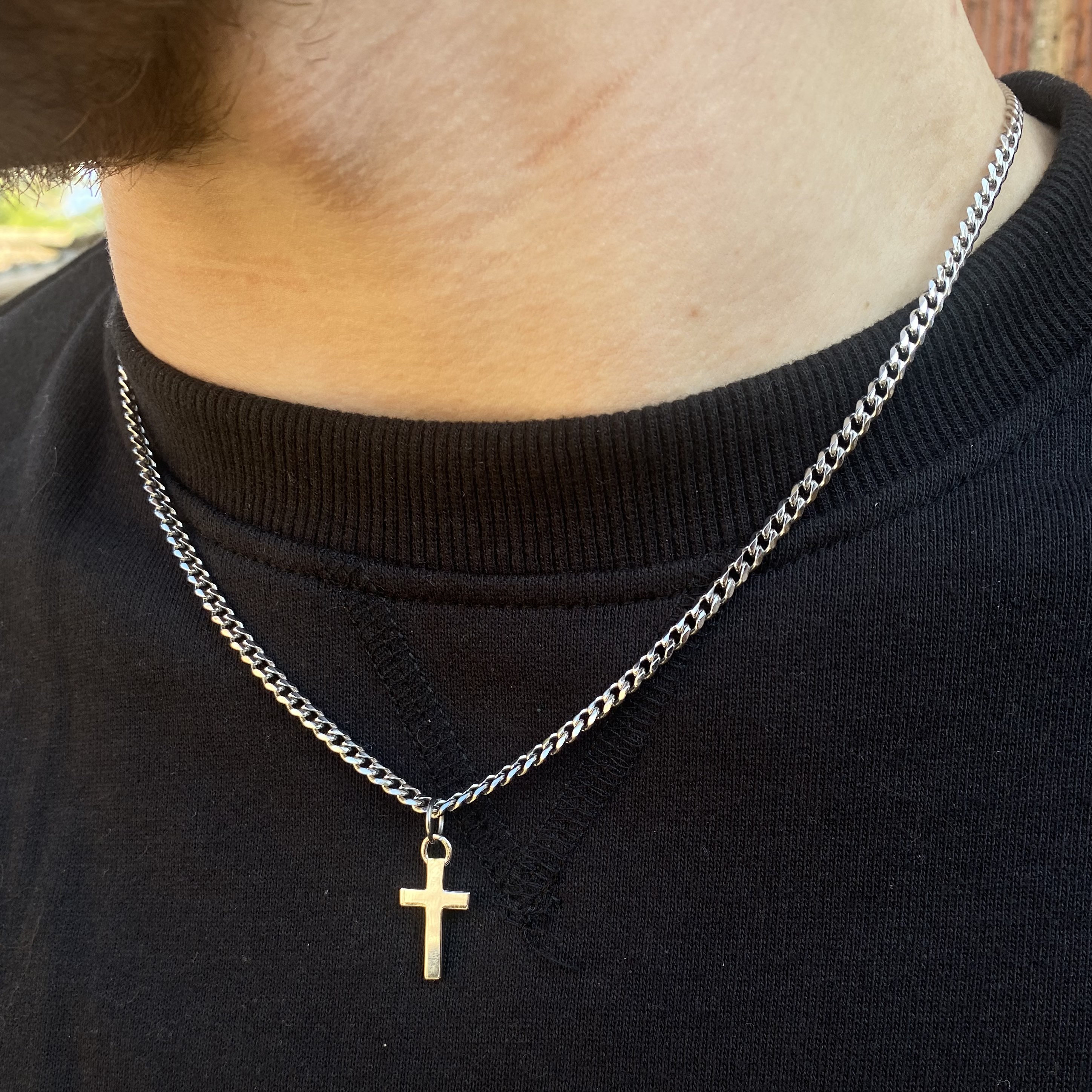 Mens Gold Cross Pendant - Mens Gold Necklaces | Twistedpendant