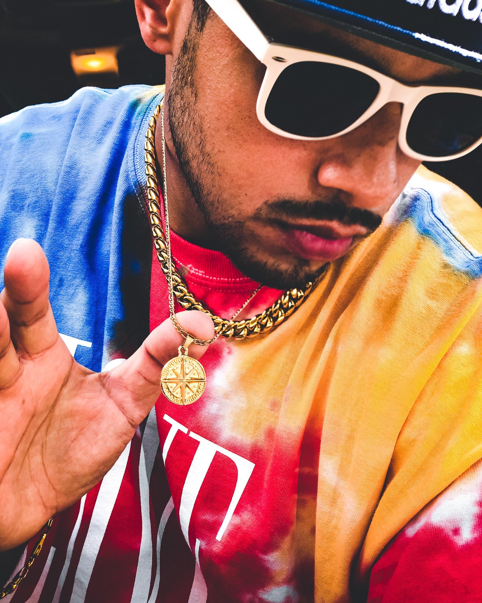 18k Gold Mens Necklace Pendants Compass Necklace for Men Etsy UK