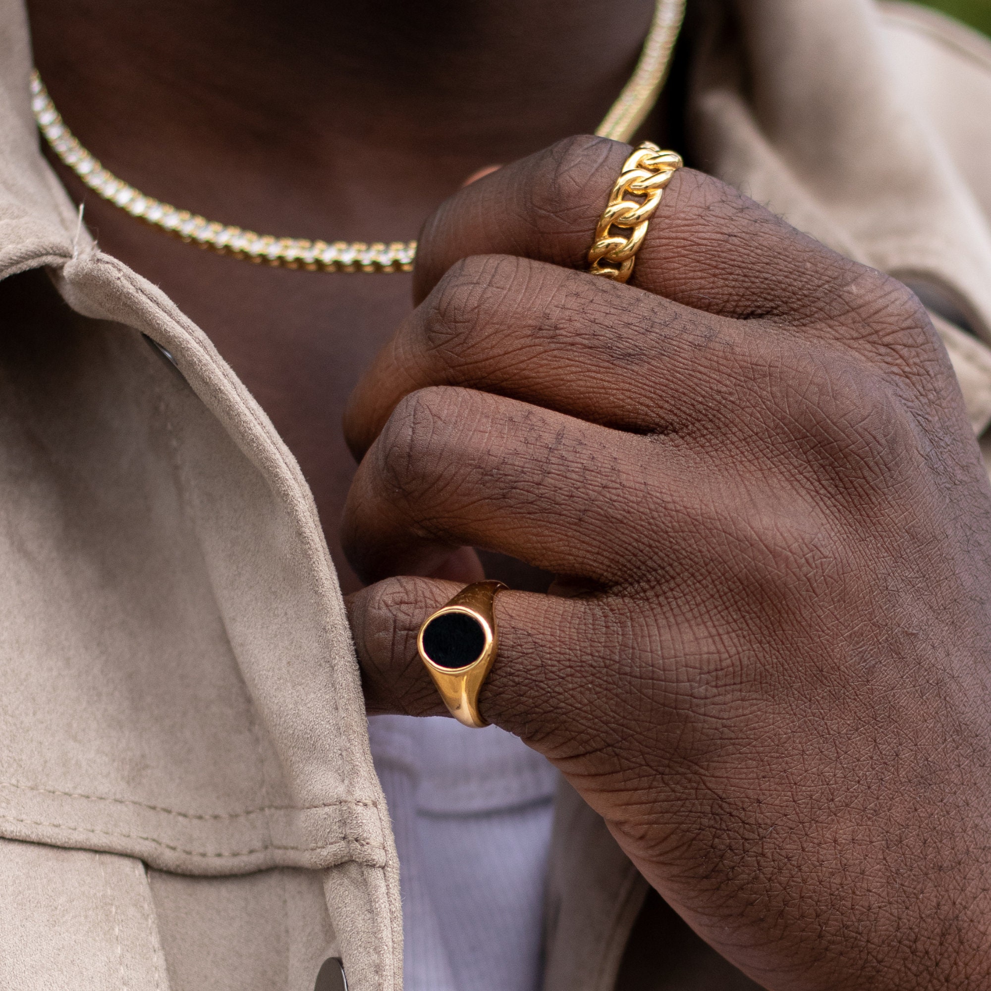 Finger ring gold male deals