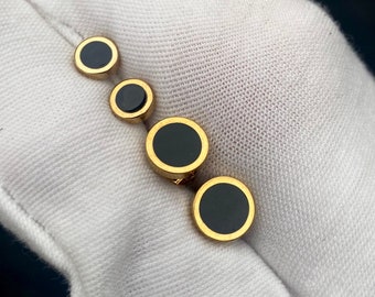 Orecchini da uomo, orecchini a bottone da uomo - orecchini a bottone in oro da uomo, orecchini a bottone neri - orecchini da uomo - piccoli orecchini a bottone da uomo, regali nel Regno Unito