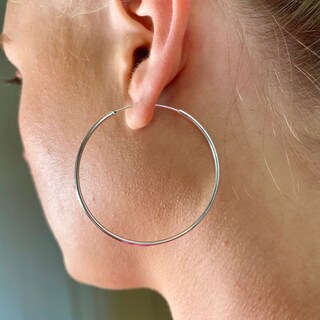 Orecchini A Cerchio Huggie In Argento Sterling Per Donna – Regalo Con Scatola