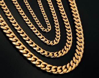 HALUKAKAH ○ 4EVER PAID ○ Catena Oro per Uomo Placcato Oro Reale 18k Iced Out Collana Ciondolo,Pieno Cz Lab Diamanti Set Griffe,14mm Catena a Maglia Cubana 45cm,Confezione Regalo Gratuita
