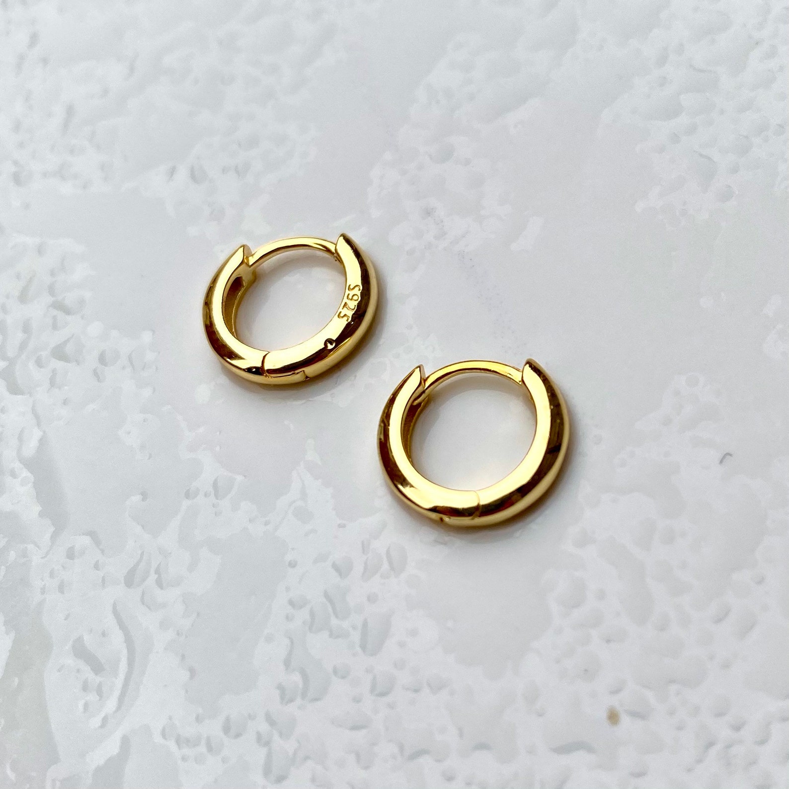 Mens Gold Hoop Earrings 12mm/18mm Mens Hoop Earrings Hoops Etsy