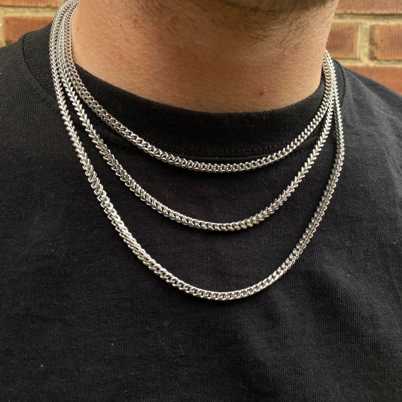 Silver Franco Chain Mens Silver Chain 