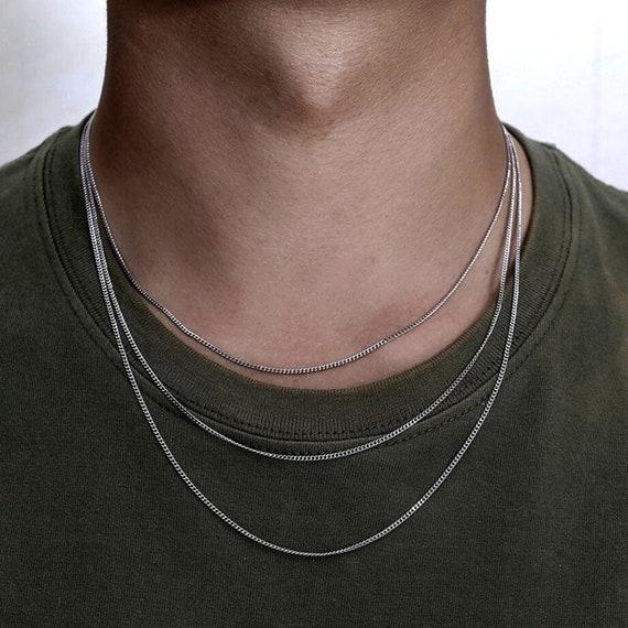 Mens Silver Cuban Link Chain (4MM) - Mens Necklace By Twistedpendant