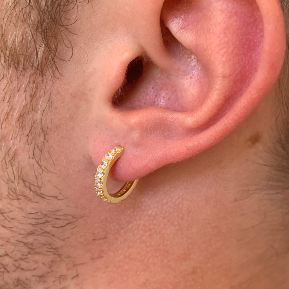 hoop earrings gold men