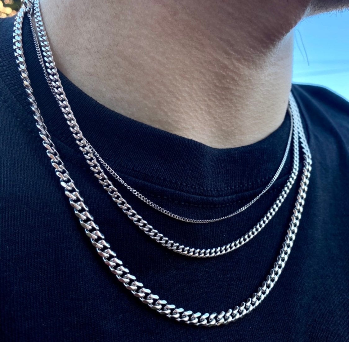 5mm cuban 2024 link chain silver