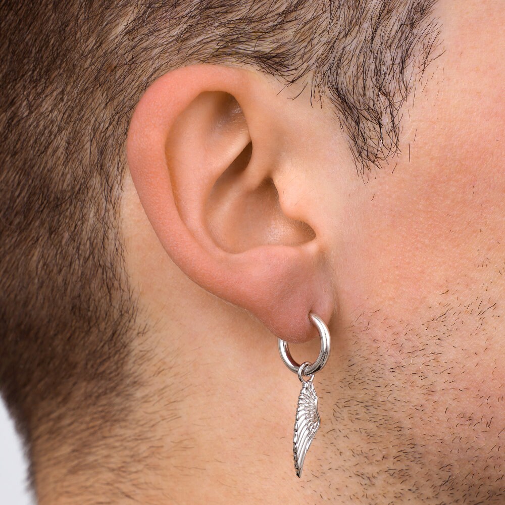 81stgeneration Orecchini Pendenti Con Ali D'Angelo In Madreperla Naturale | Intaglio A Mano, Marrone | Ganci In Argento 925 Ipoallergenici | Gioielli Boho In Confezione Regalo Con Panno Pulente