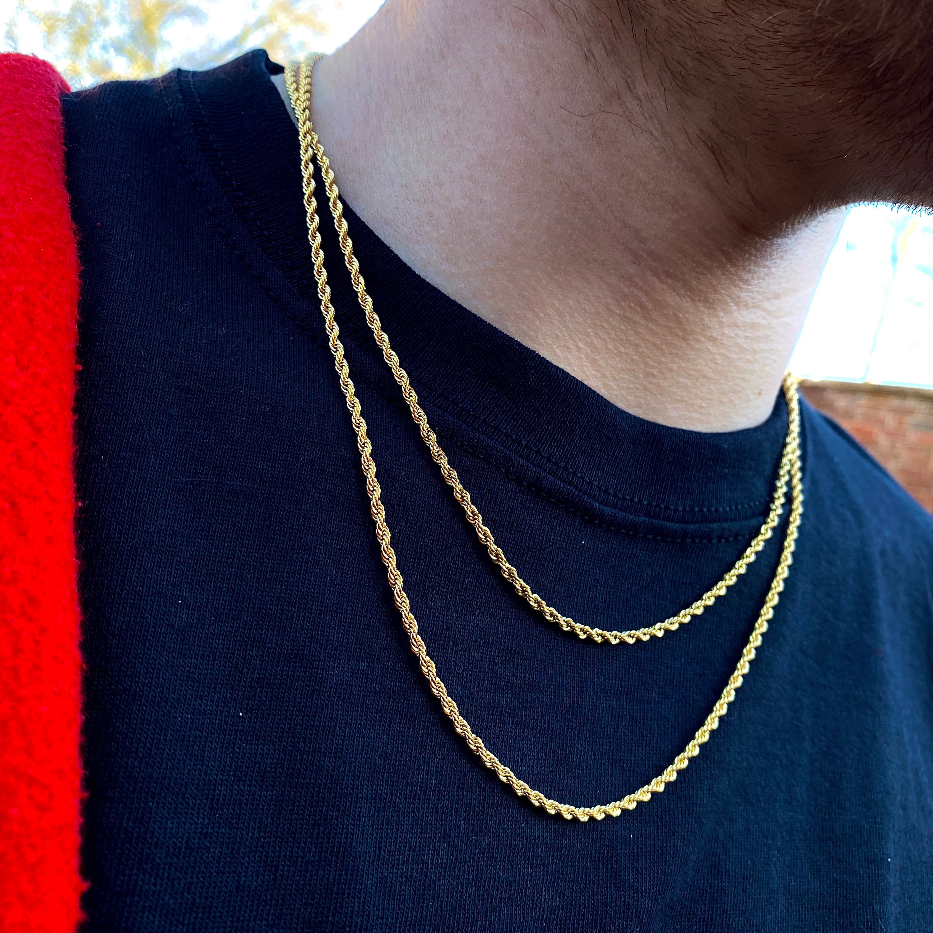 Gold chain mens best sale 18k