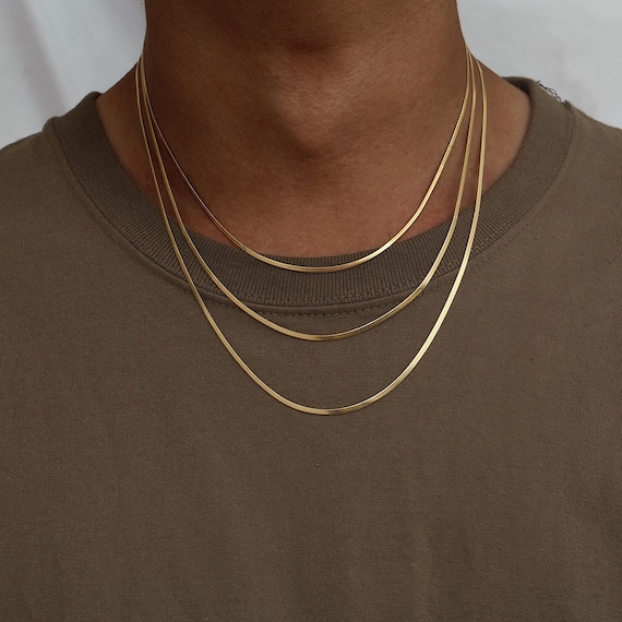 4.5 mm Flat Snake Chain in Gold – Amberta