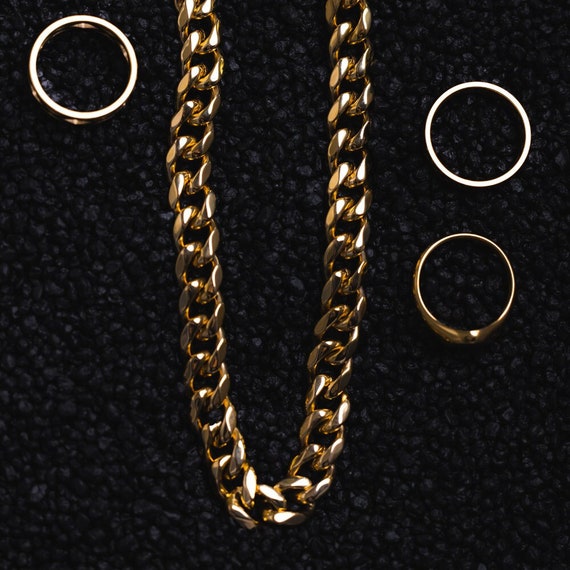 Mens chunky outlet gold chain