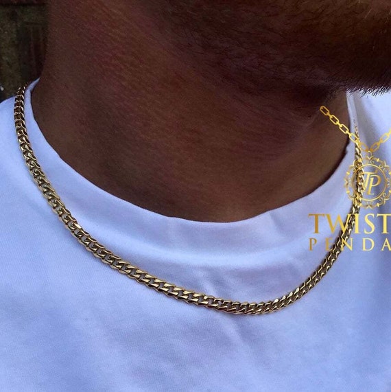 Gold mens sales choker chain