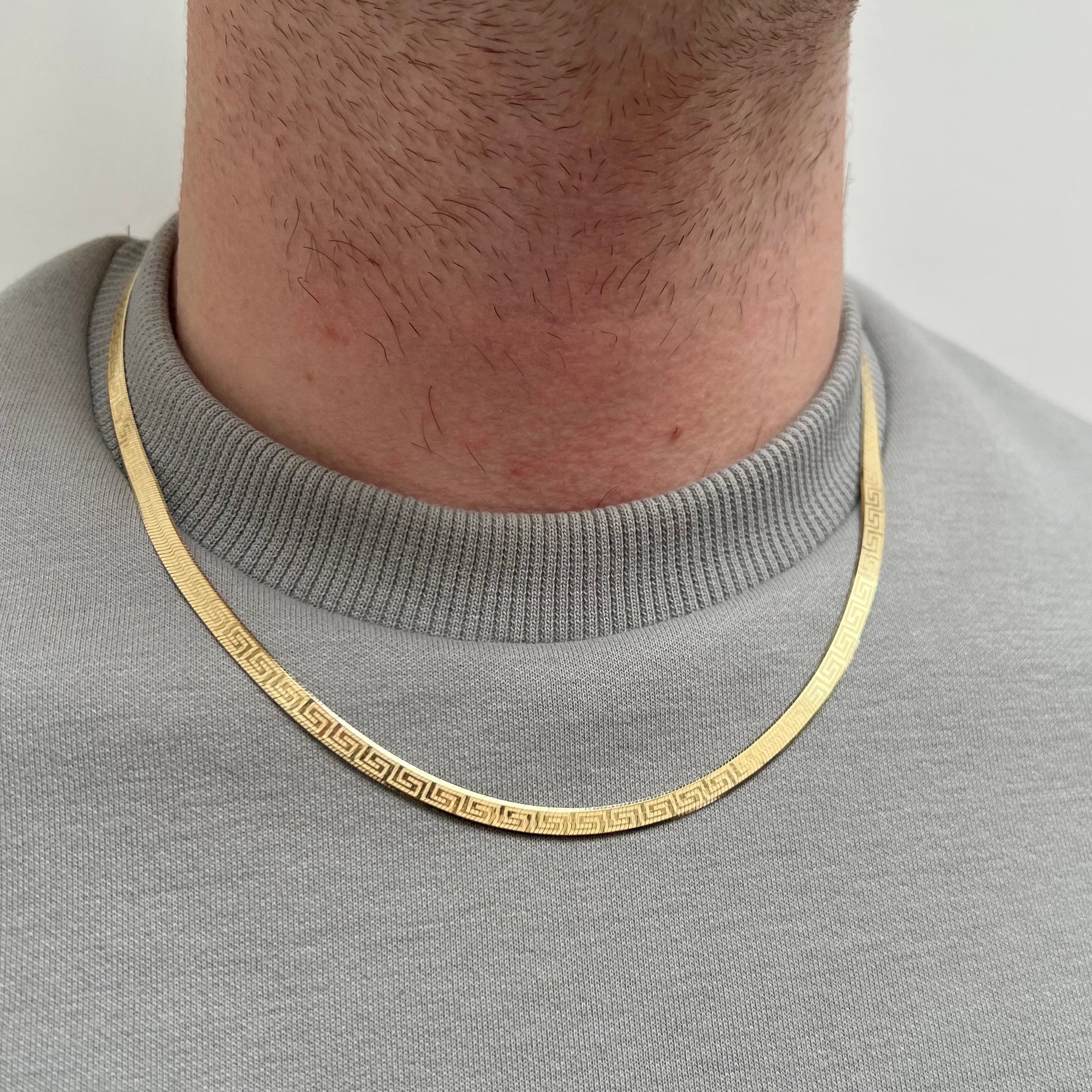 3mm 18 Karat Gold Snake Chain 18K Gold Snake Chain Necklace