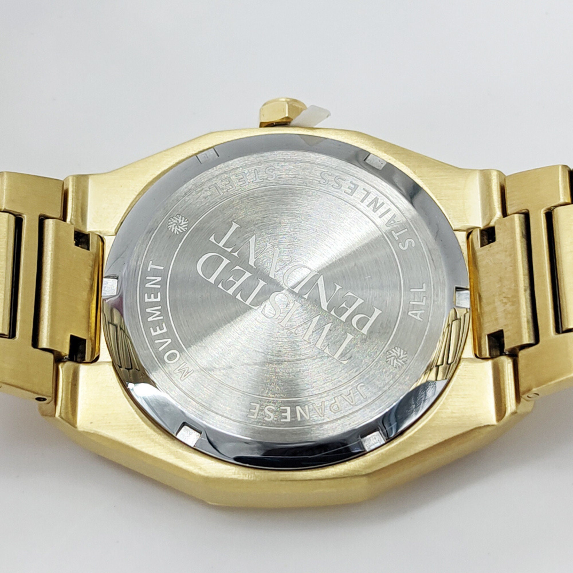 Mens Watch - Black & Gold Stainless Steel Watch - Gold Japanese