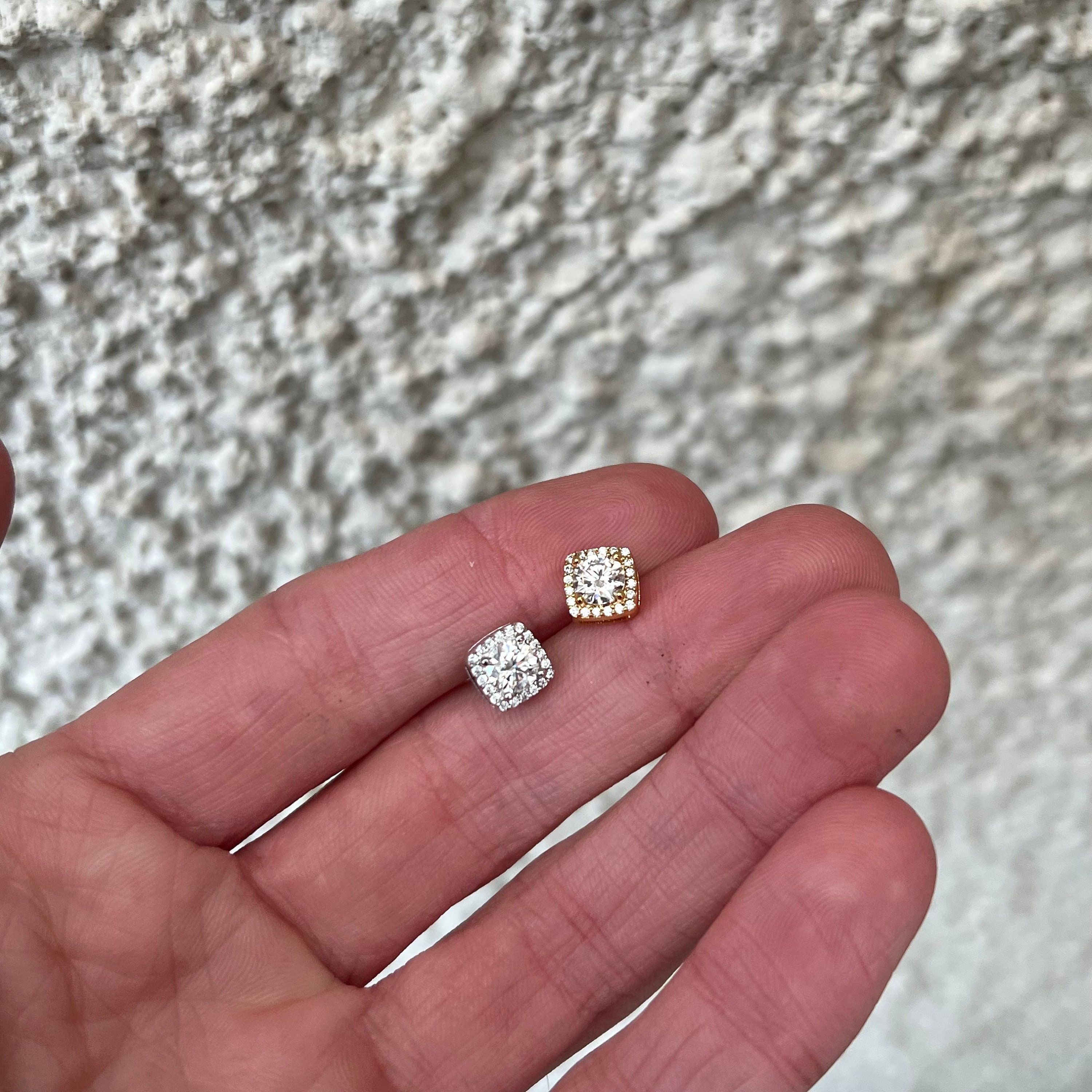 Orecchini Pendenti In Argento 925 Con Zirconi 5A A Forma Di Pera E Quadrato - Gioielli Donna Con Diamanti Simulati, Regalo In Elegante Confezione