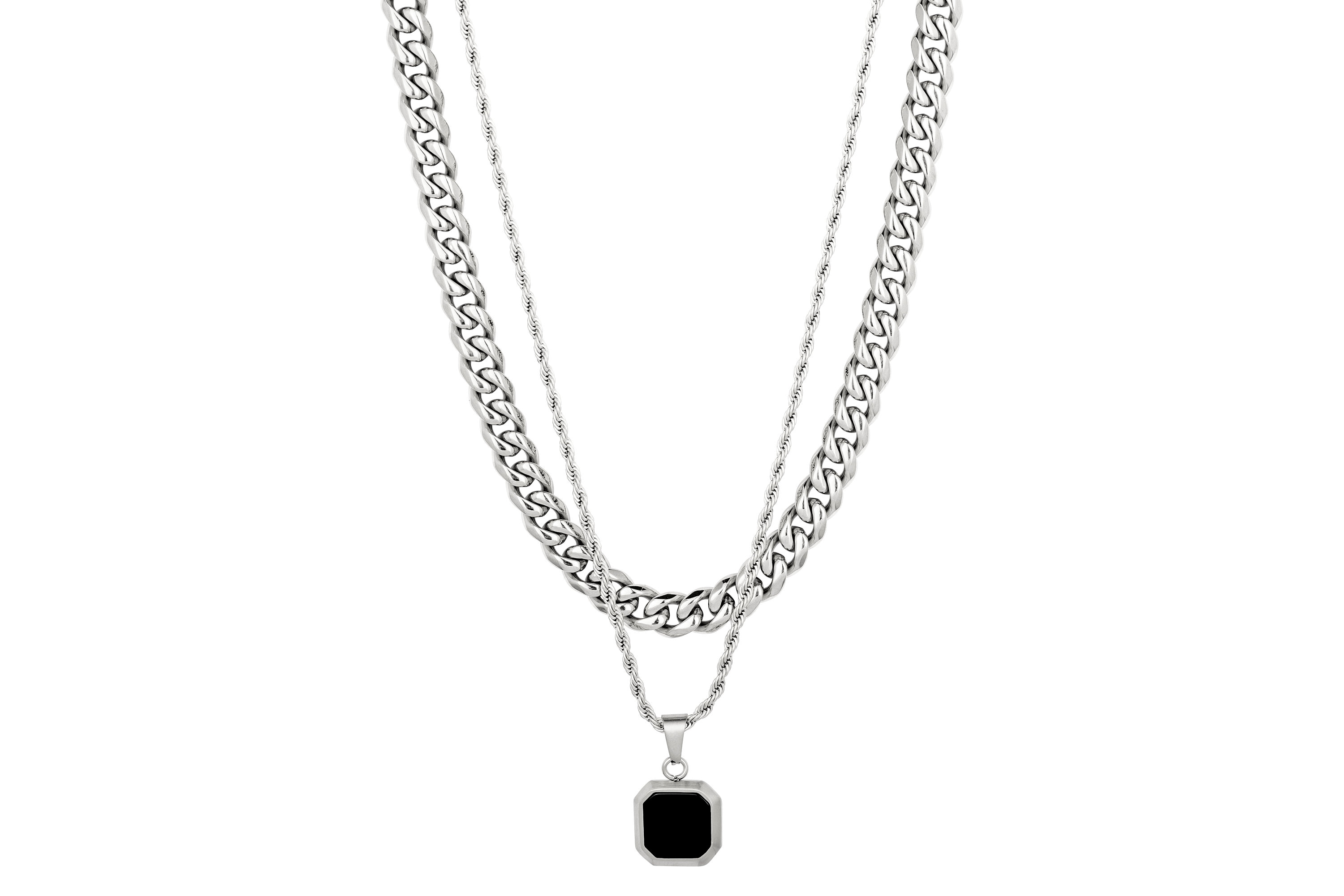 18k Gold Onyx Necklace Mens Necklace Onyx Stone Pendant Etsy UK