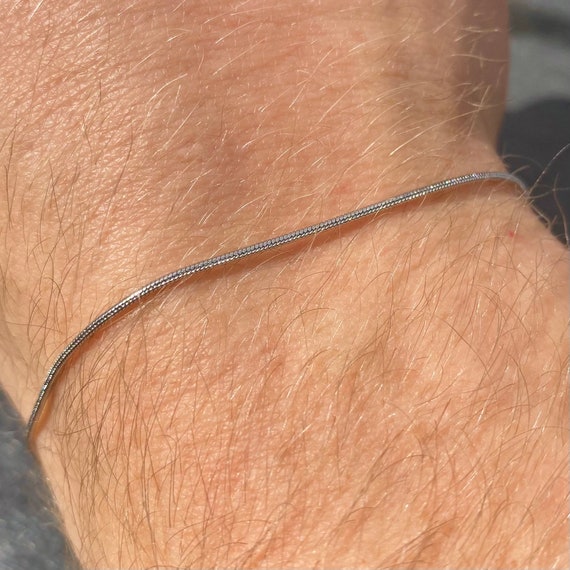 SNAKE CHAIN BRACELET THIN SILVER SNAKE CHAIN BRACELET THIN SILVER