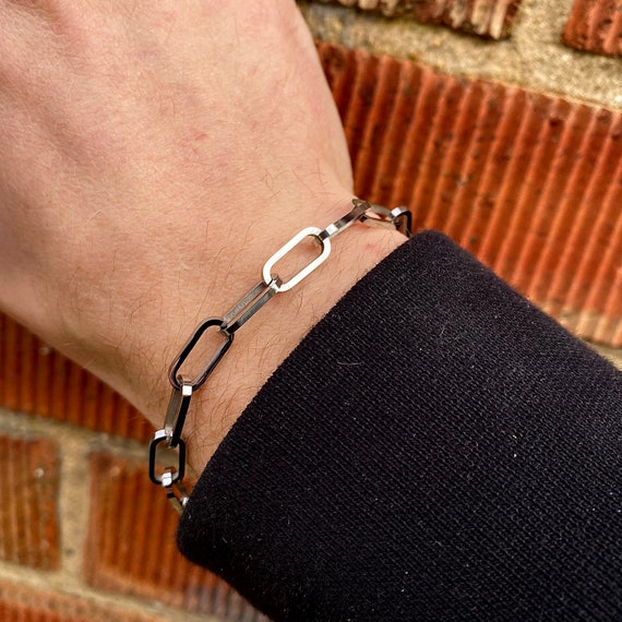 Sterling Silver Paperclip Bracelet (6mm)