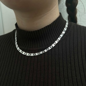 Mens Necklace - Silver Valentino Chunky Chain Necklace - 925 Sterling Silver Necklace For Men - Custom Smile Face Chain By Twistedpendant image 6