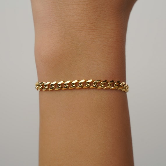 Collana Catana Bordo Piatto Placcato Oro 18K, 5 Mm, Lunghezza 50 Cm, Per Uomo E Donna