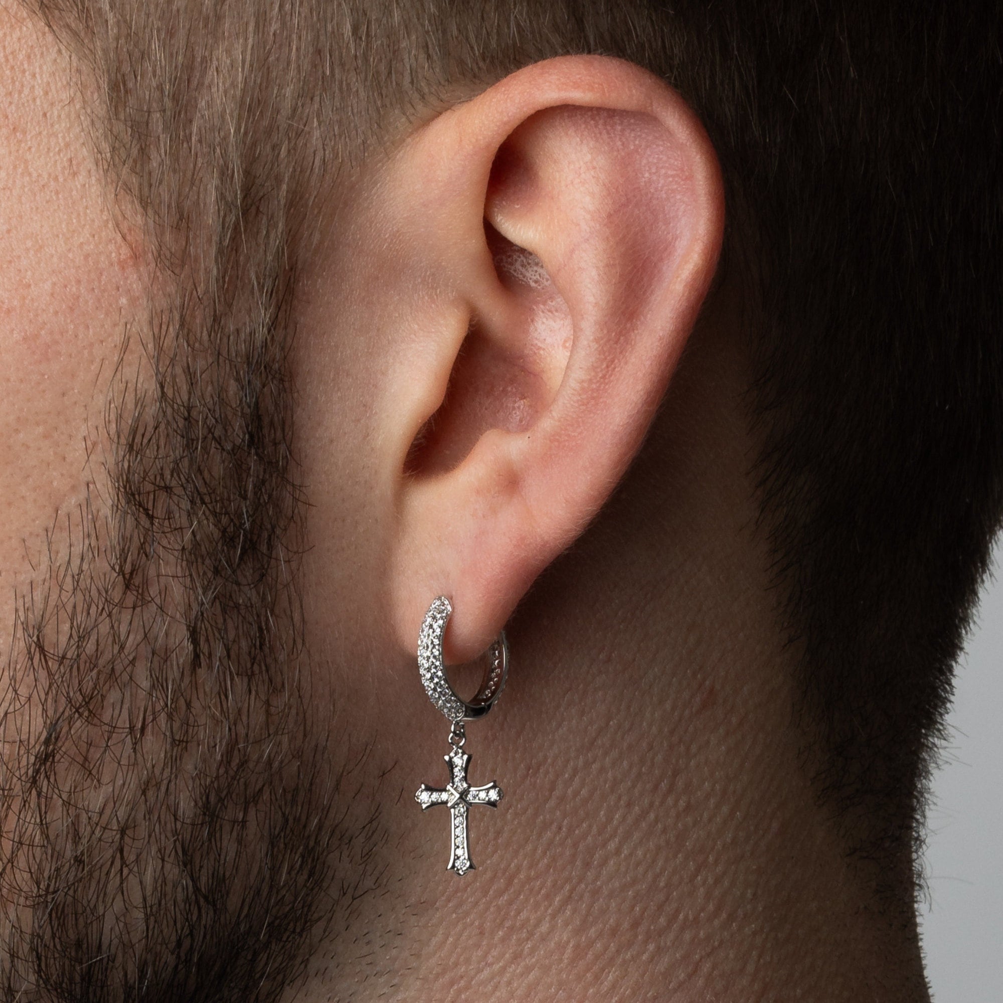 Orecchini A Cerchio Con Clip E Nappa A Croce Egiziana - Non Forati, Unisex, In Zinco, Per Donne E Uomini - 2