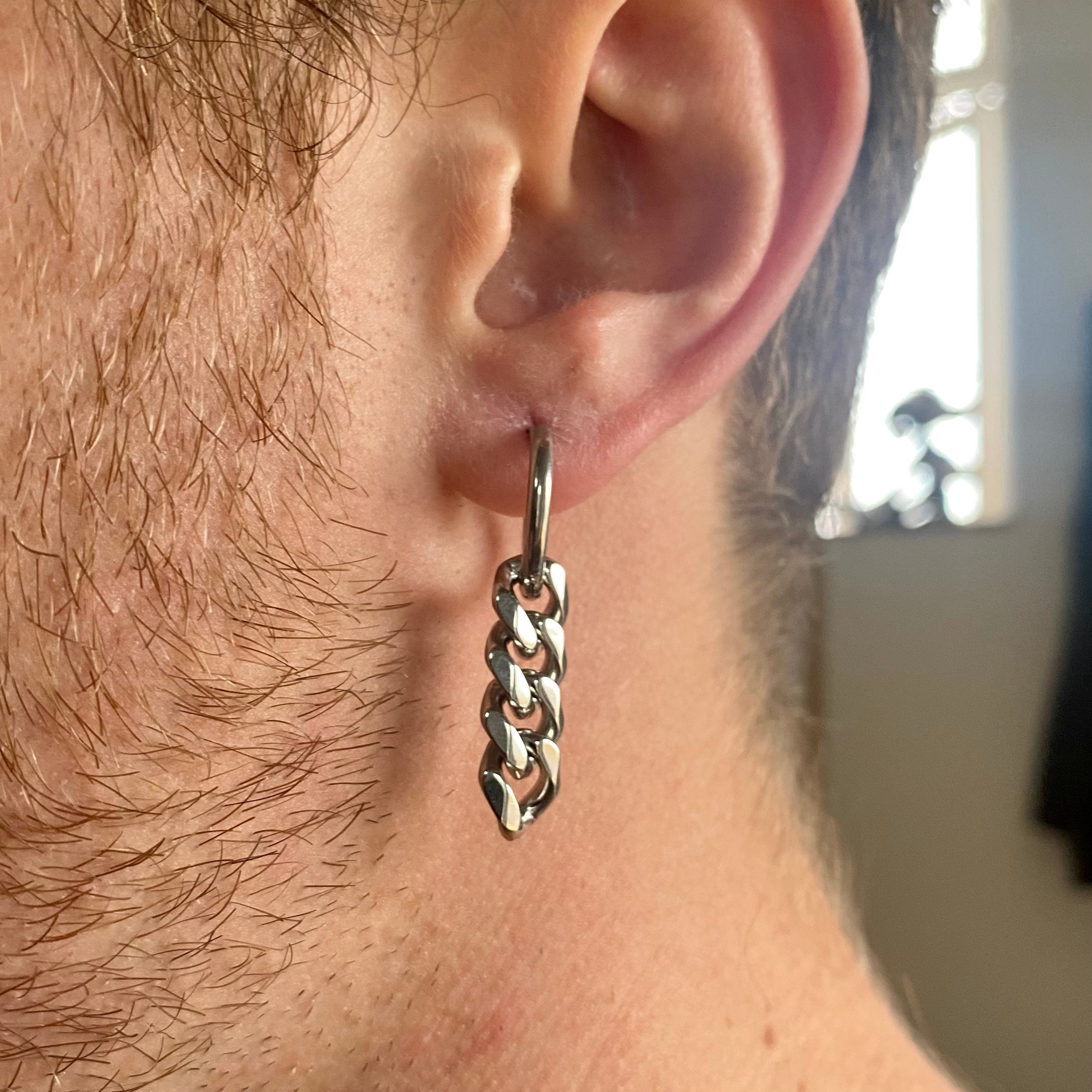 Collana Da Uomo A Maglia Cubana Spessa 13mm Con Catena Con Logo Nero Opaco Corss Bracciale Con Collana In Acciaio Inossidabile Hip Hop Per Uomo - Foto 4