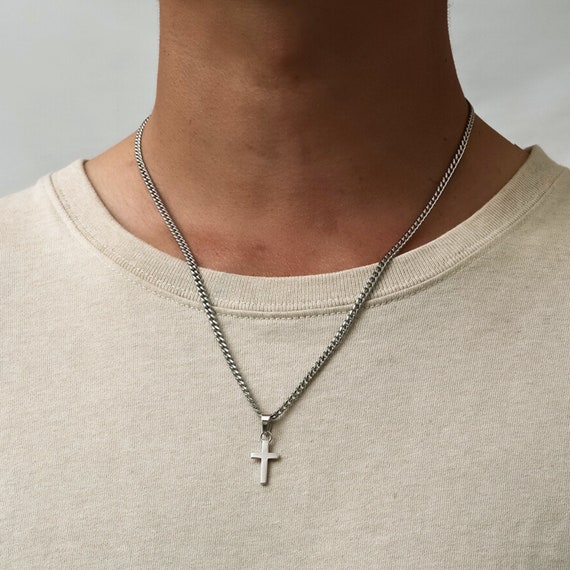 Collana Con Ciondolo Da Uomo, Con Proiettile, Croce Cristiana Preghiera Stile Militare In Acciaio~p148122976