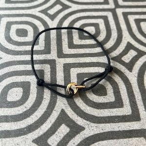 Mens Bracelet - Minimalist Gold Nylon Rope Bracelet For Men