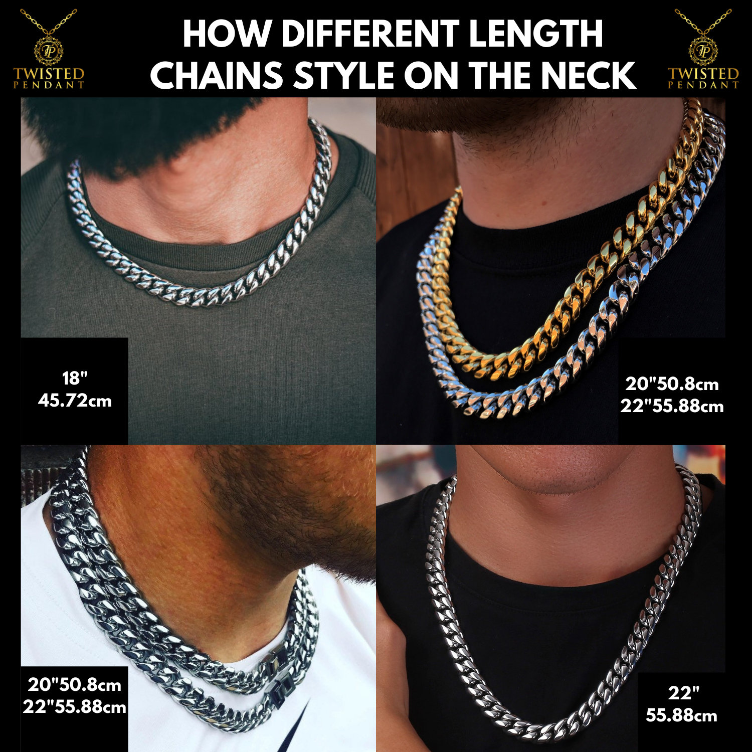 Collier Chaîne Cubaine En Argent 925 - Longueur 18-26 Pouces - Épaisseur 5/7/9 Mm - Style Hip-hop Pour Homme - 13