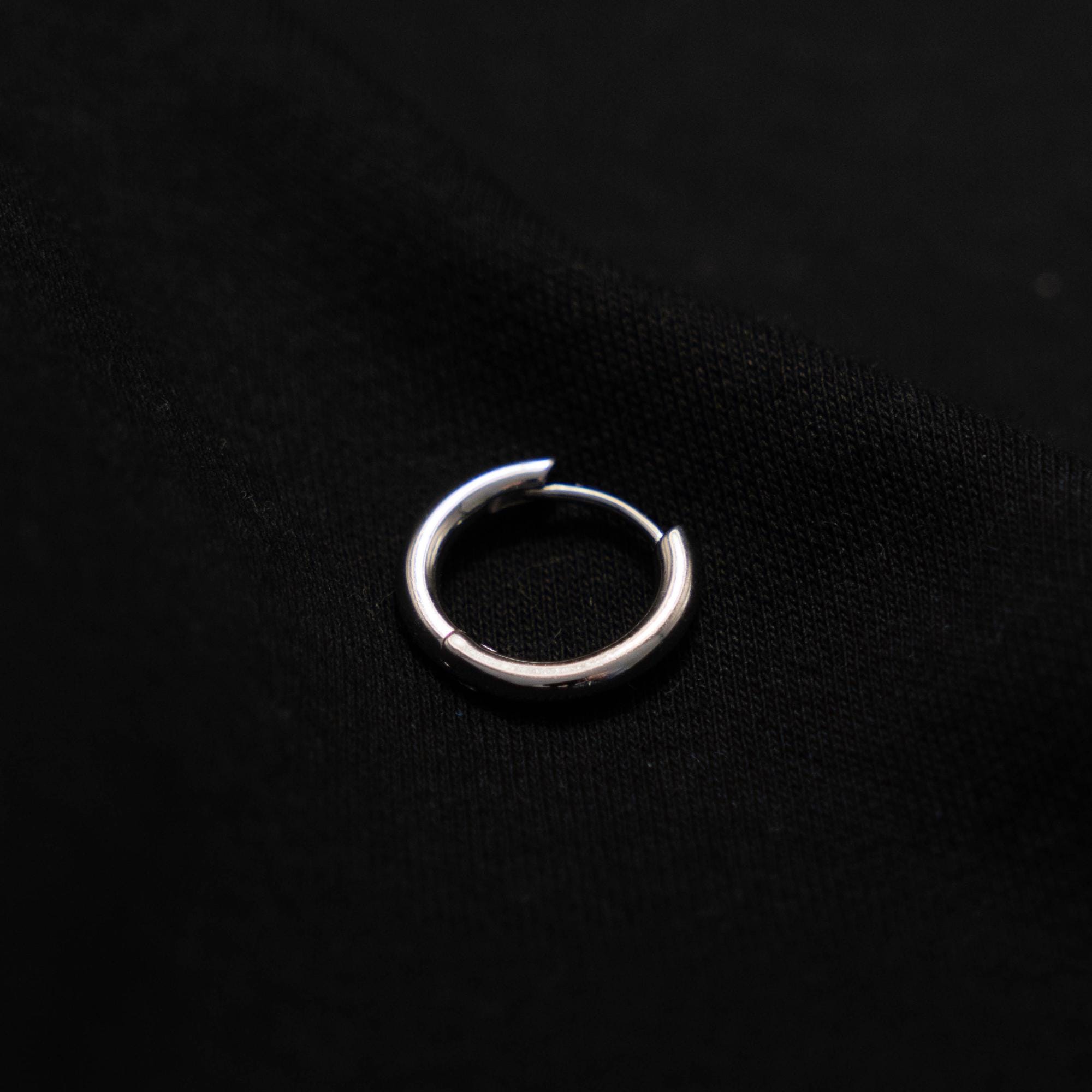 3 Coppie Di Orecchini A Cerchio Da 8mm In Acciaio Inossidabile - Argento, Nero, Oro - Ipoallergenici, Unisex Per Uomo E Donna, Per Cartilagine E Lobolo