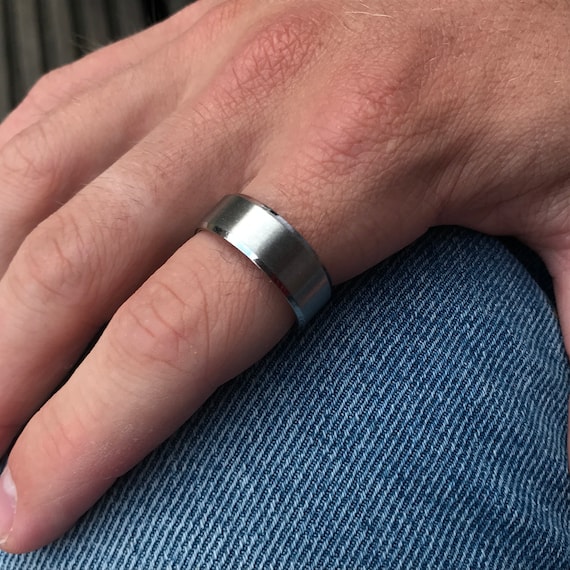 Mens Ring Mens Silver Ring Silver Polished Band Ring - Etsy
