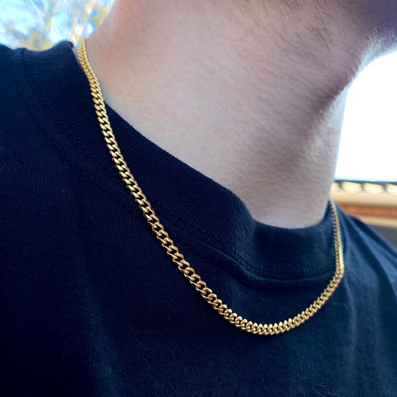 18k Gold Chain Necklace Chain Mens Gold 