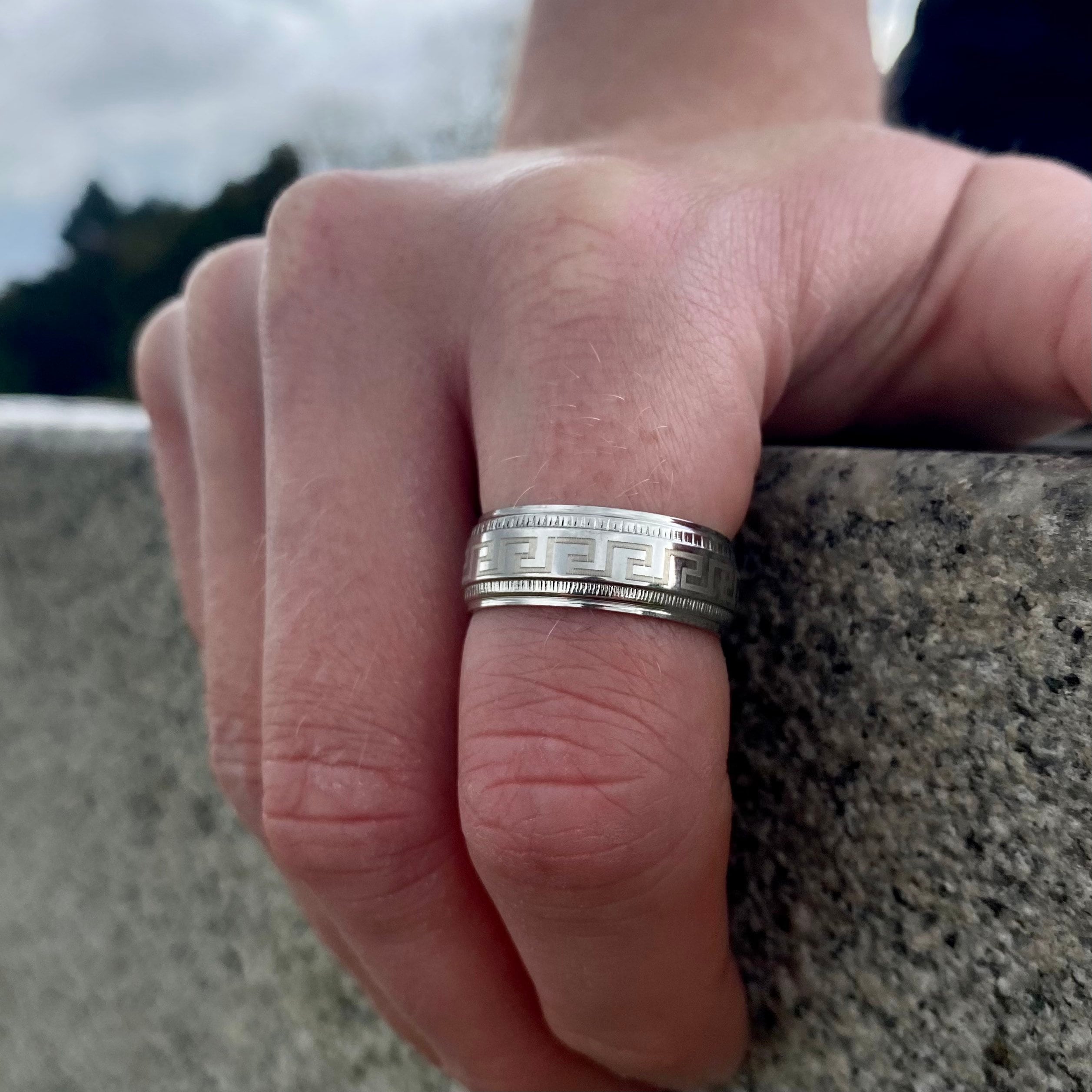 Bague Tournante Simple En Acier Pour Homme Et Enfants - Design Unique Et Confortable - Multi-Tailles