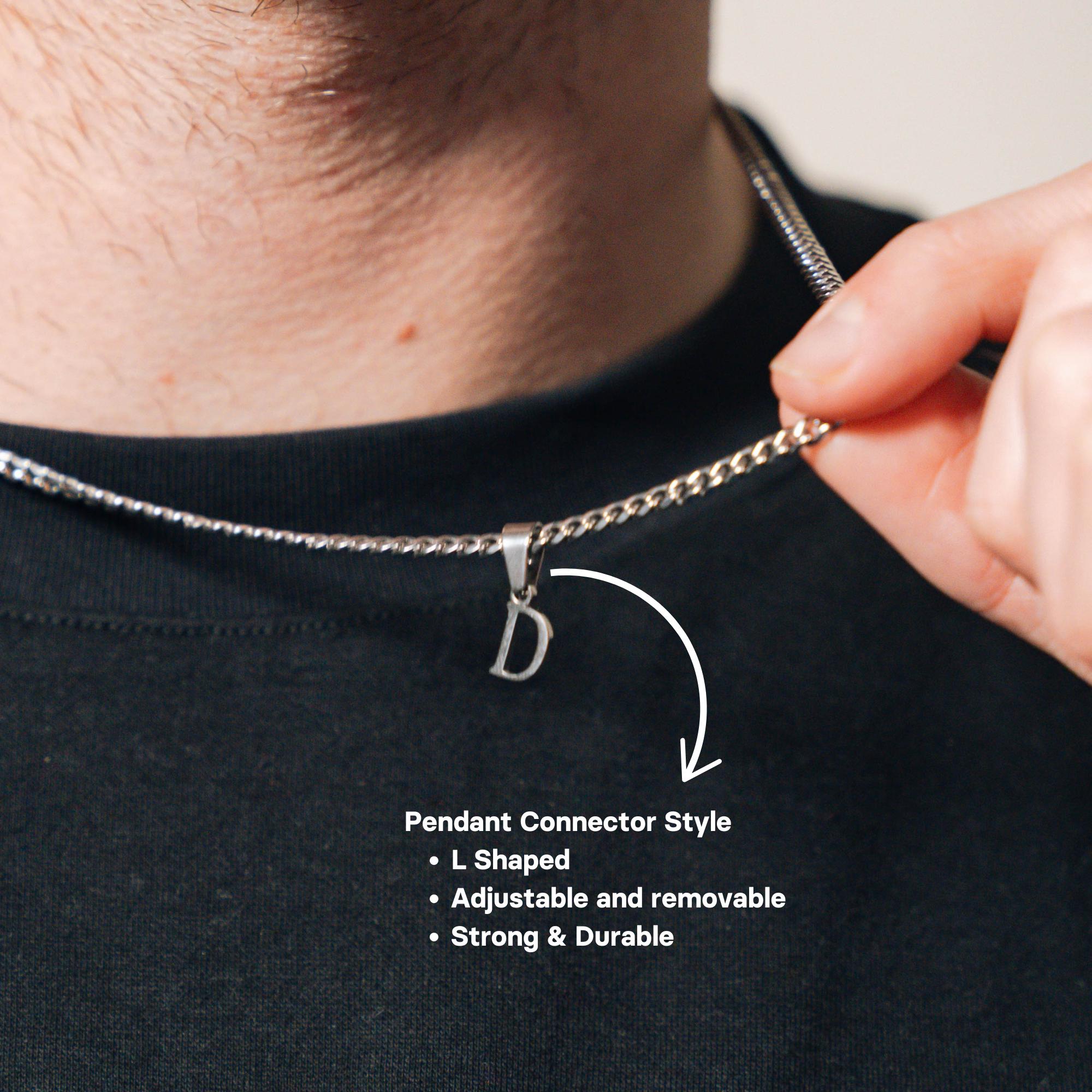 APaztip Collana con iniziali dalla A alla Z per gli uomini a maglie