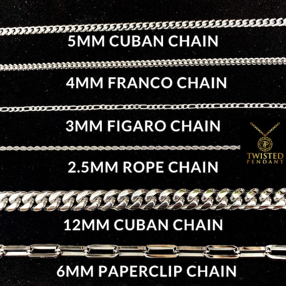 Mens Silver Cuban Link Chain (4MM) - Mens Necklace By Twistedpendant