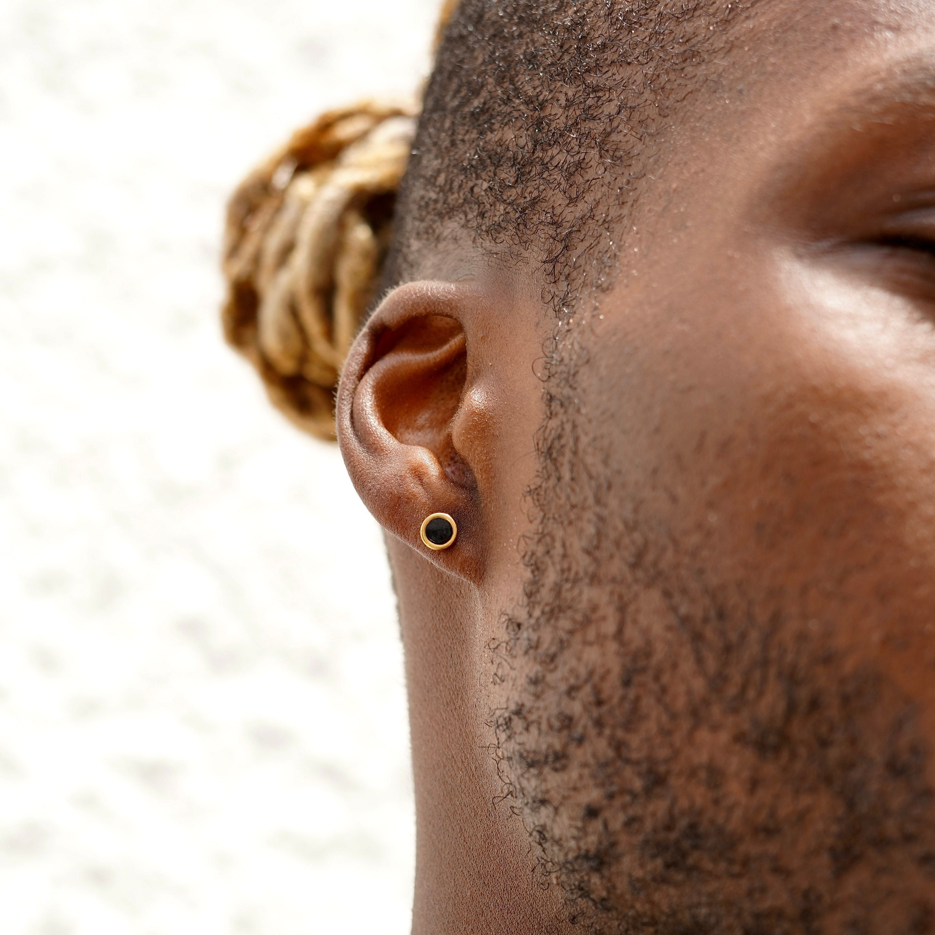 Mens Earrings Mens Stud Earrings Gold Stud Earrings 6mm Etsy UK