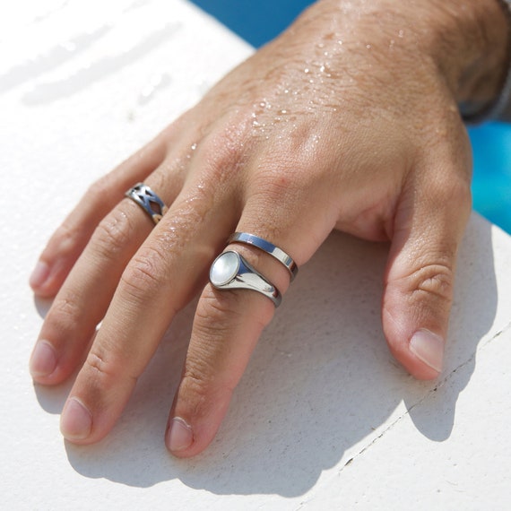 Anillo Para Hombre De Plata De Ley 925 - Diseño Elegante, Hipoaalergénico