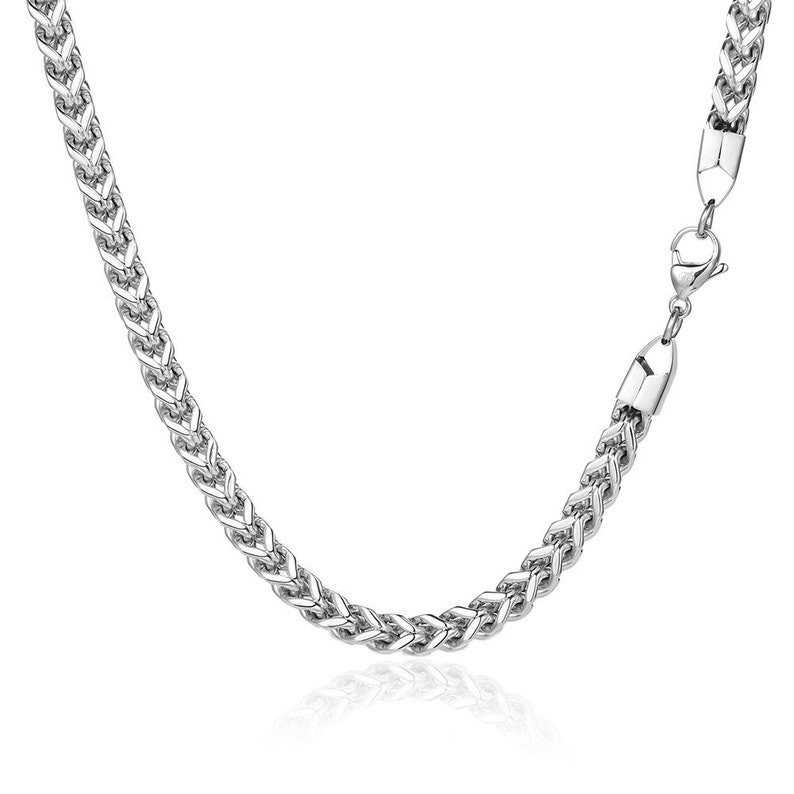 Silver Franco Chain Necklace Mens Silver Chains Link Silver Etsy