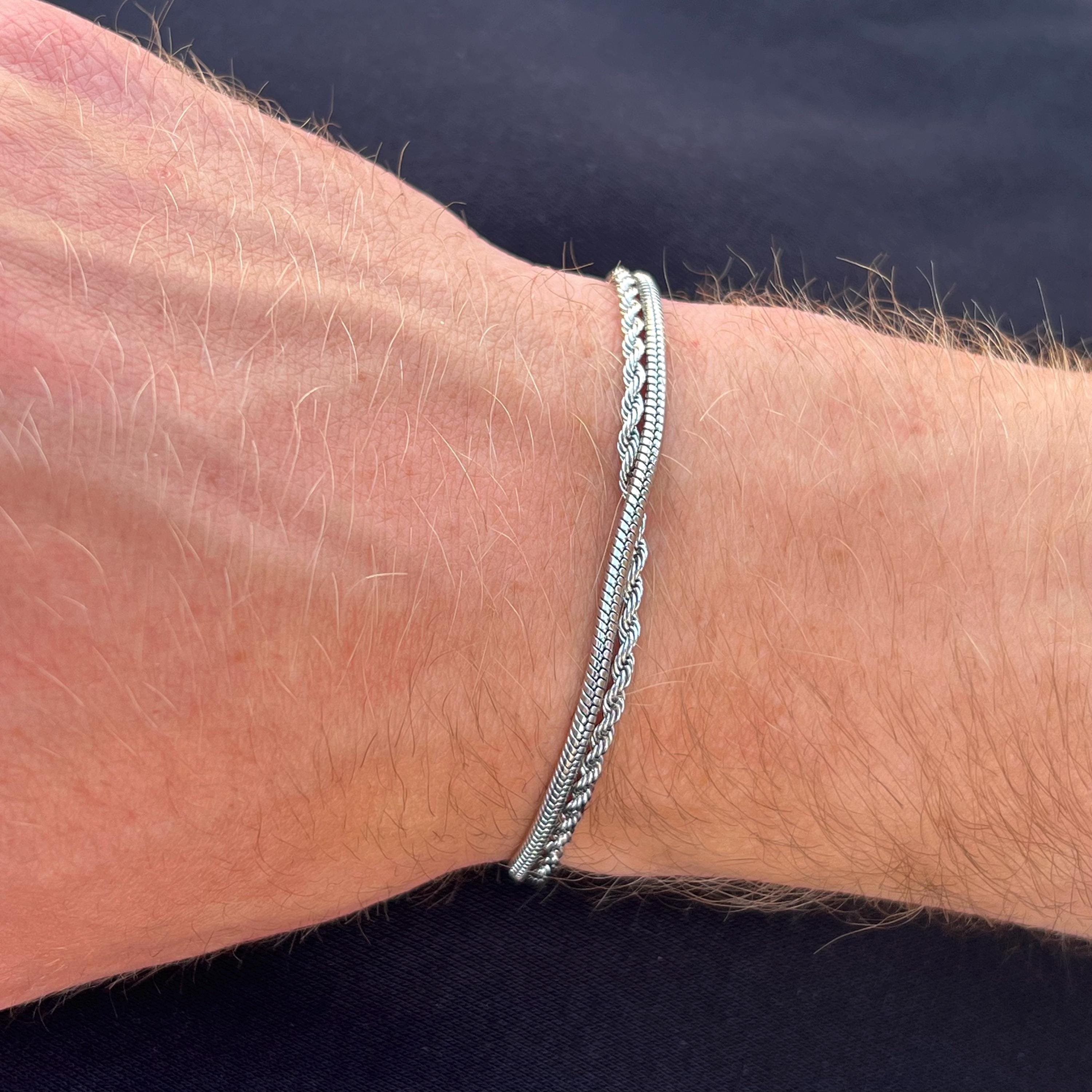 Dreamtimes Bracciale a Catena Serpente d'Oro Spina Pesce Uomini Donne