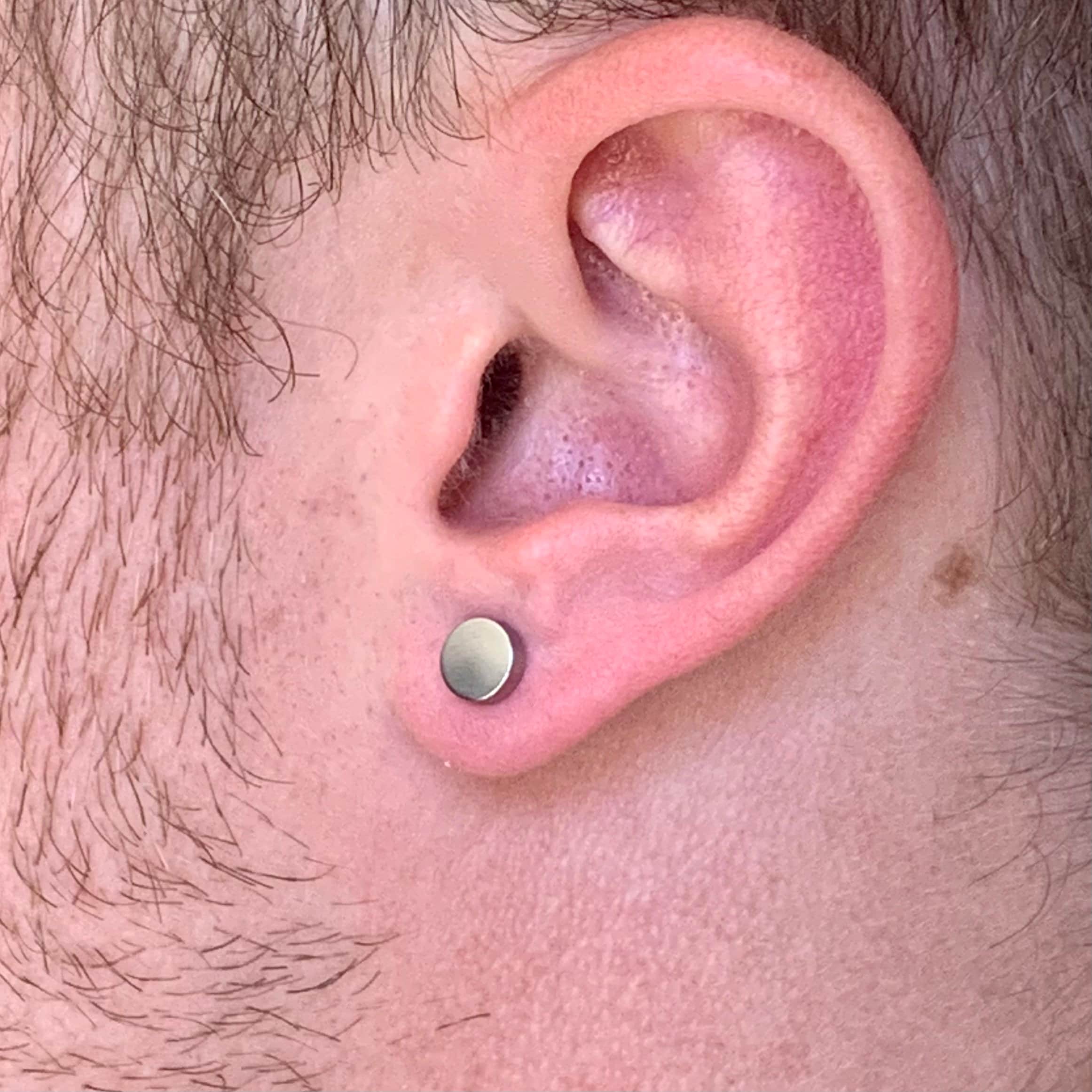 Mens Earrings Silver Stud Earrings Stainless Steel Silver Etsy UK