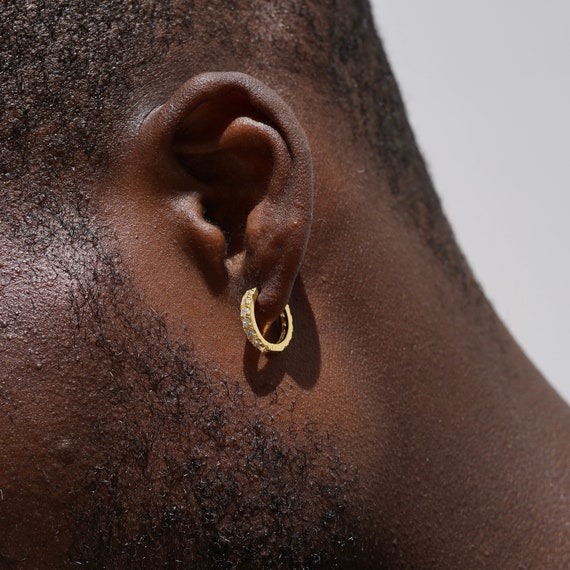Orecchini A Cerchio HUGETOMATO 14 Mm – Oro E Argento 14 Carati, Con Zirconi Colorati, Regalo Unisex