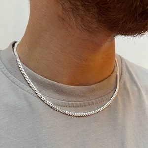 925 sterlingzilveren ketting - zilveren Miami Cubaanse schakelketting - zilveren herenketting - herensieraden - herenketting in 20"/ 22" herenketting