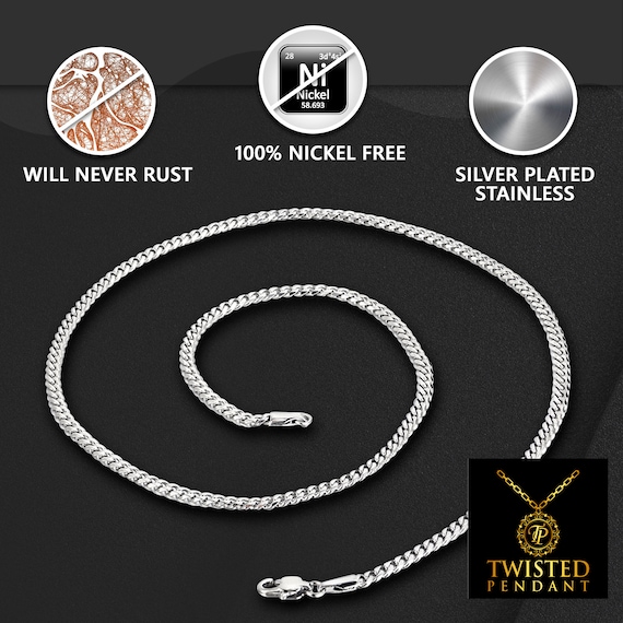 シルバーチェーンネックレス 2.5mm ロープ メンズチェーン シルバー