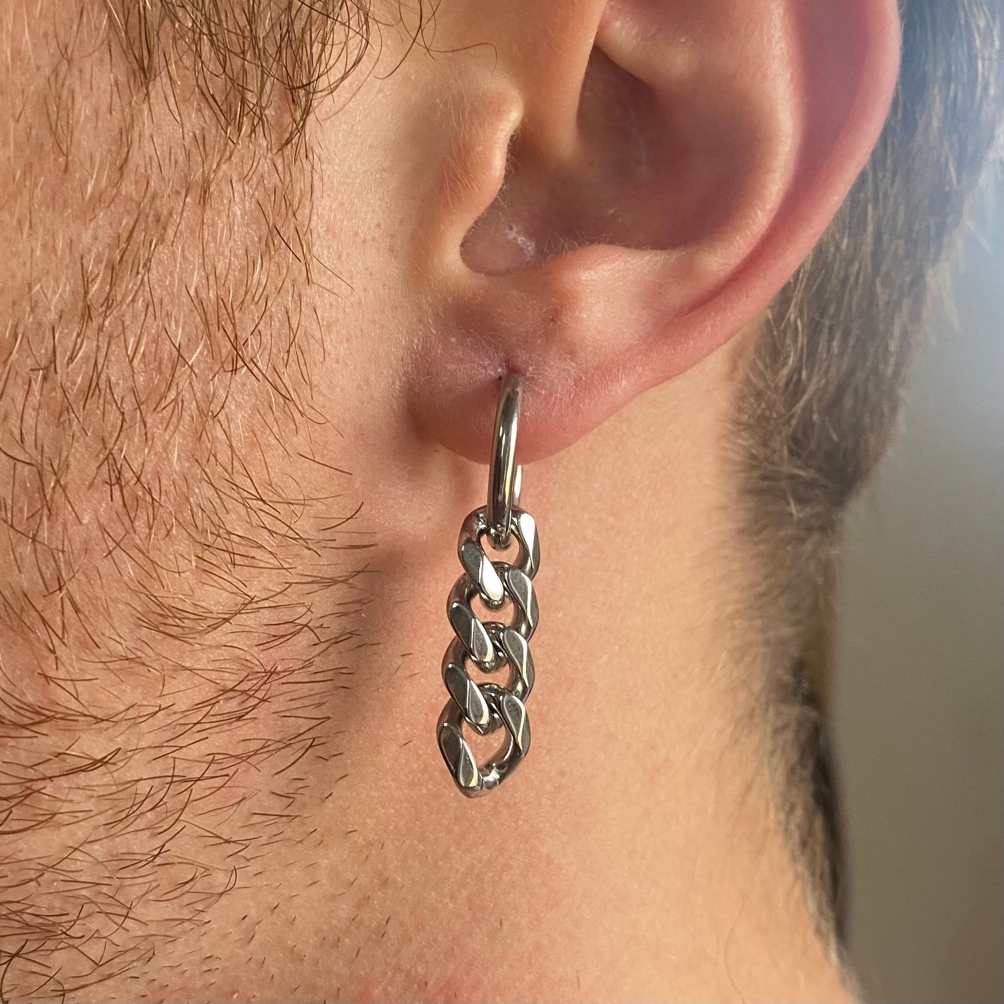 Collana Da Uomo A Maglia Cubana Spessa 13mm Con Catena Con Logo Nero Opaco Corss Bracciale Con Collana In Acciaio Inossidabile Hip Hop Per Uomo - Foto 13