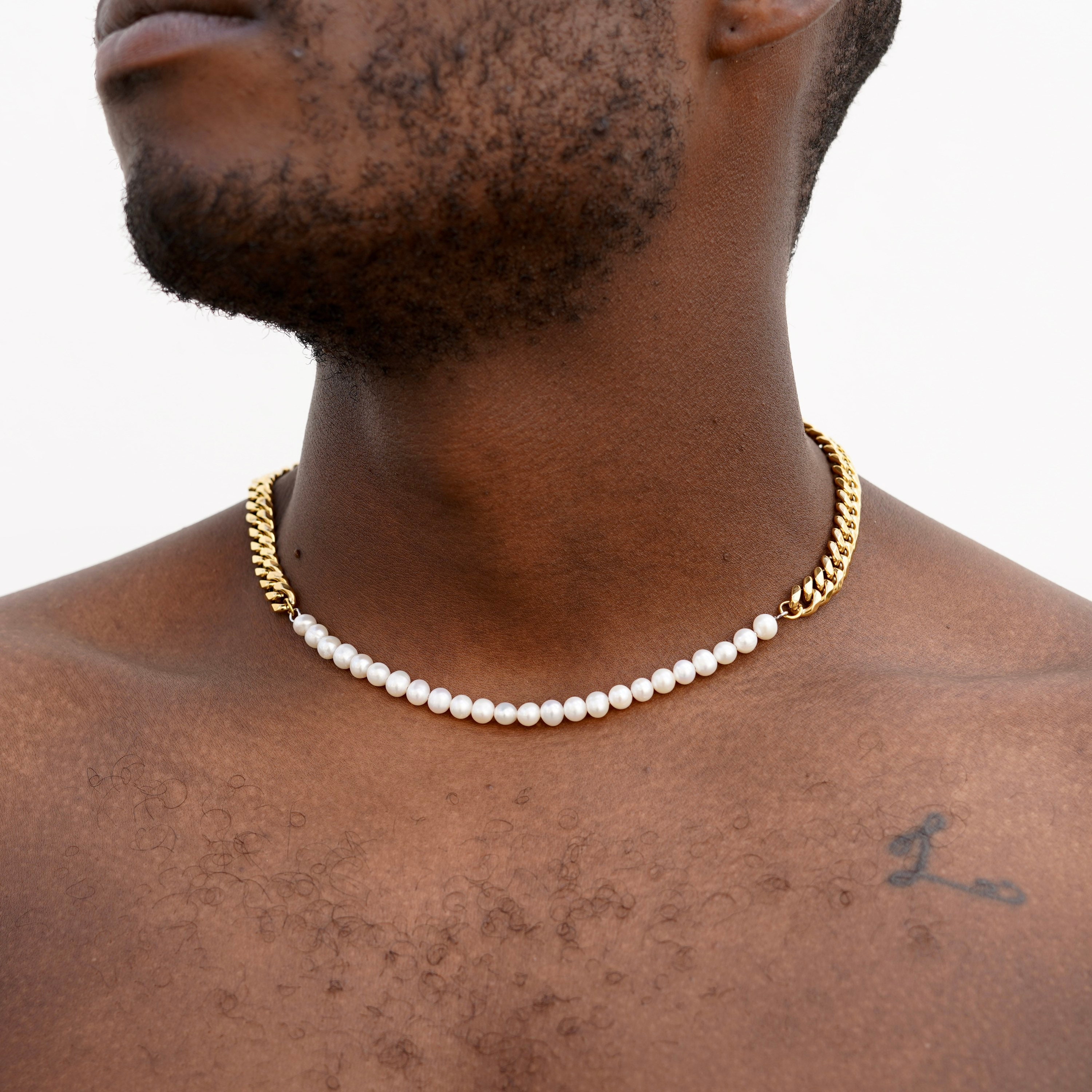 Pearl Necklace Men, Mens Pearl Necklace, Pearl Bracelet