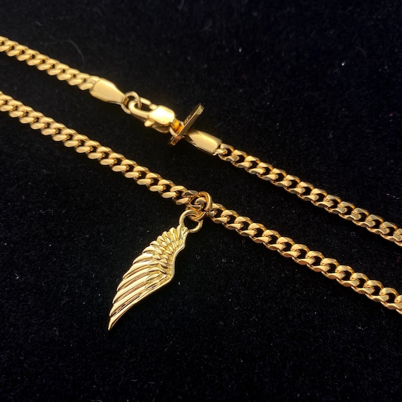Angel wing store necklace men